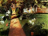 Jean Francois Millet Garden painting